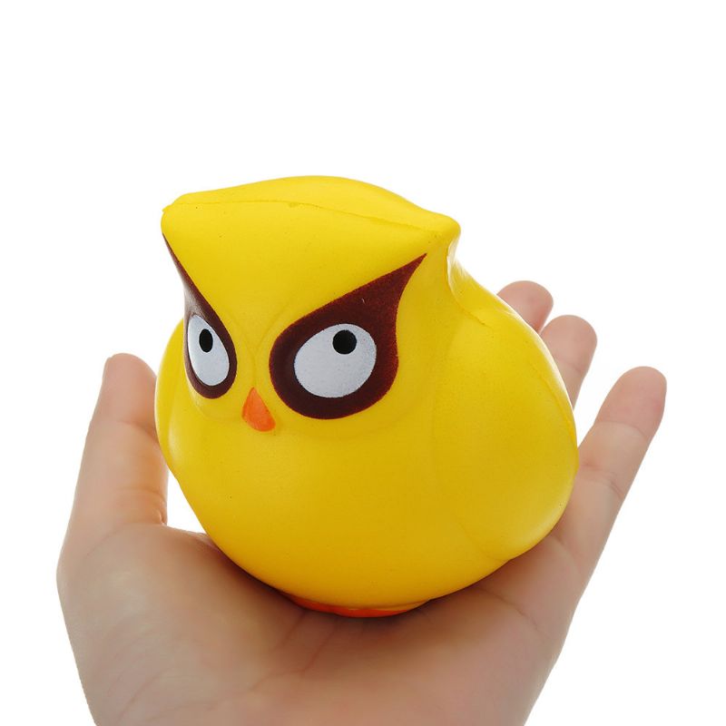 Yellow Owl Squishy Slow Rising Collection Poklon Mekana Igračka S Pakiranjem