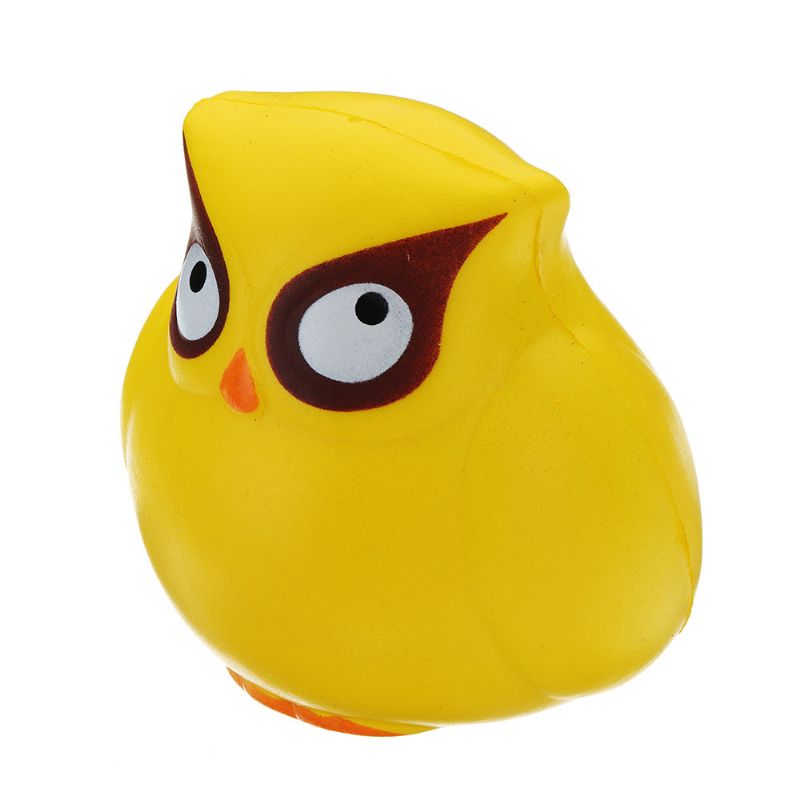 Yellow Owl Squishy Slow Rising Collection Poklon Mekana Igračka S Pakiranjem