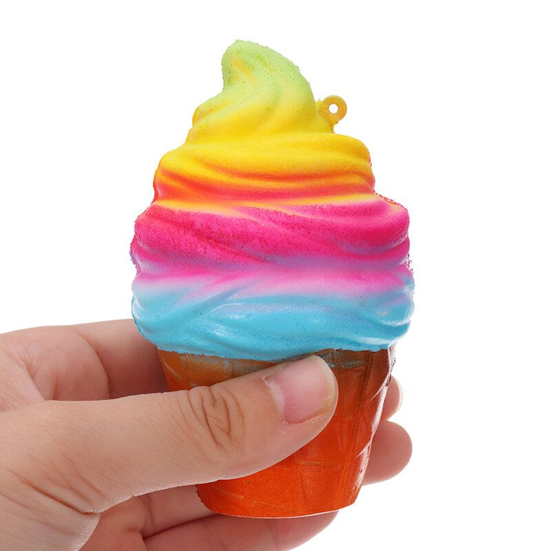 Yunxin Squishy Ice Cream 10 cm Sporo Dizanje S Pakiranjem Torba Za Telefon Remen Dekor Kolekcija Poklona Igračka