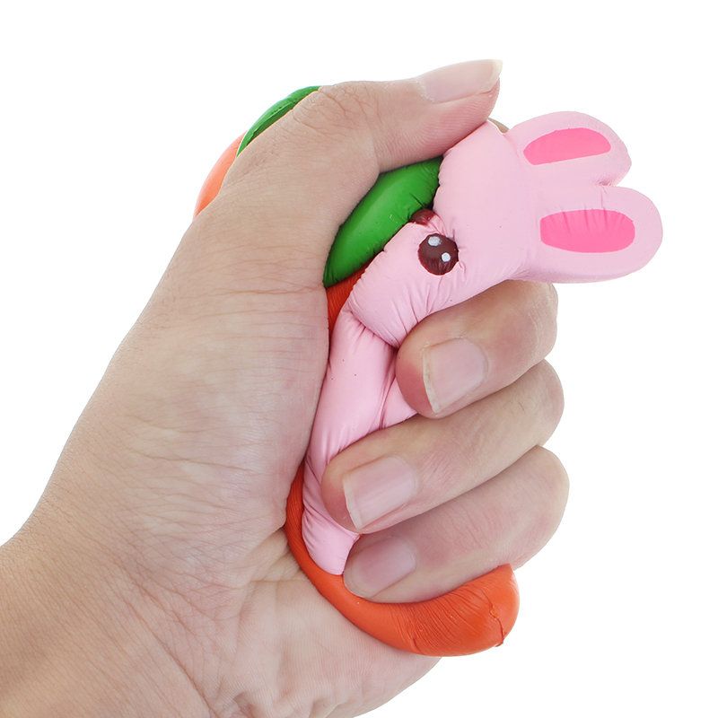 Yunxin Squishy Rabbit Bunny Drži Mrkvu 13 cm Sporo Raste S Pakiranjem Kolekcija Poklon Dekor Igračka