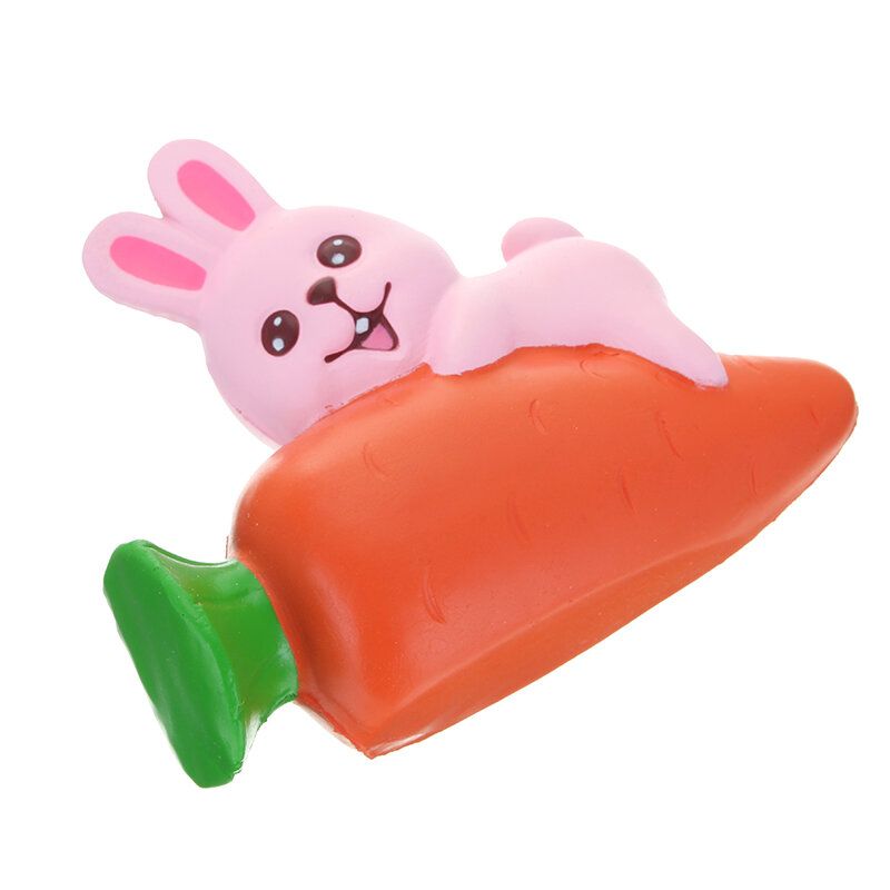 Yunxin Squishy Rabbit Bunny Drži Mrkvu 13 cm Sporo Raste S Pakiranjem Kolekcija Poklon Dekor Igračka