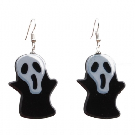 Halloween Strah Skull Ghost Earrings Accessories Akril Personal