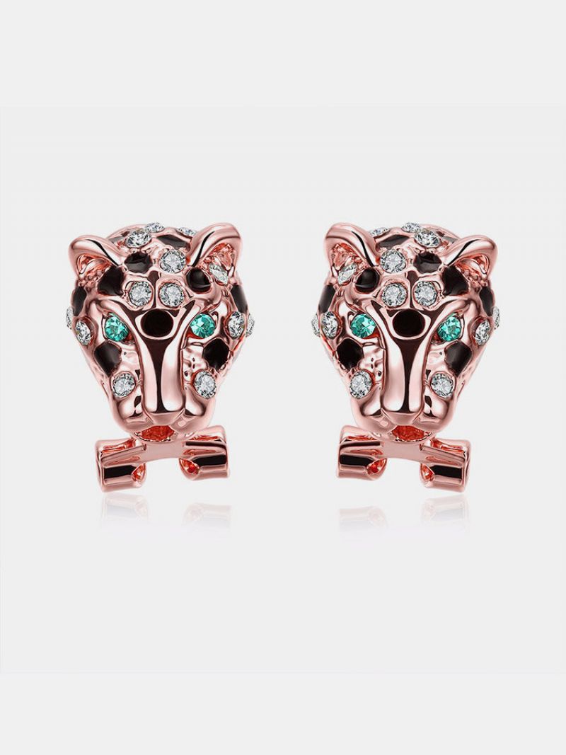 Inalis® Ženske Naušnice Leopard Sa Kamenčićima