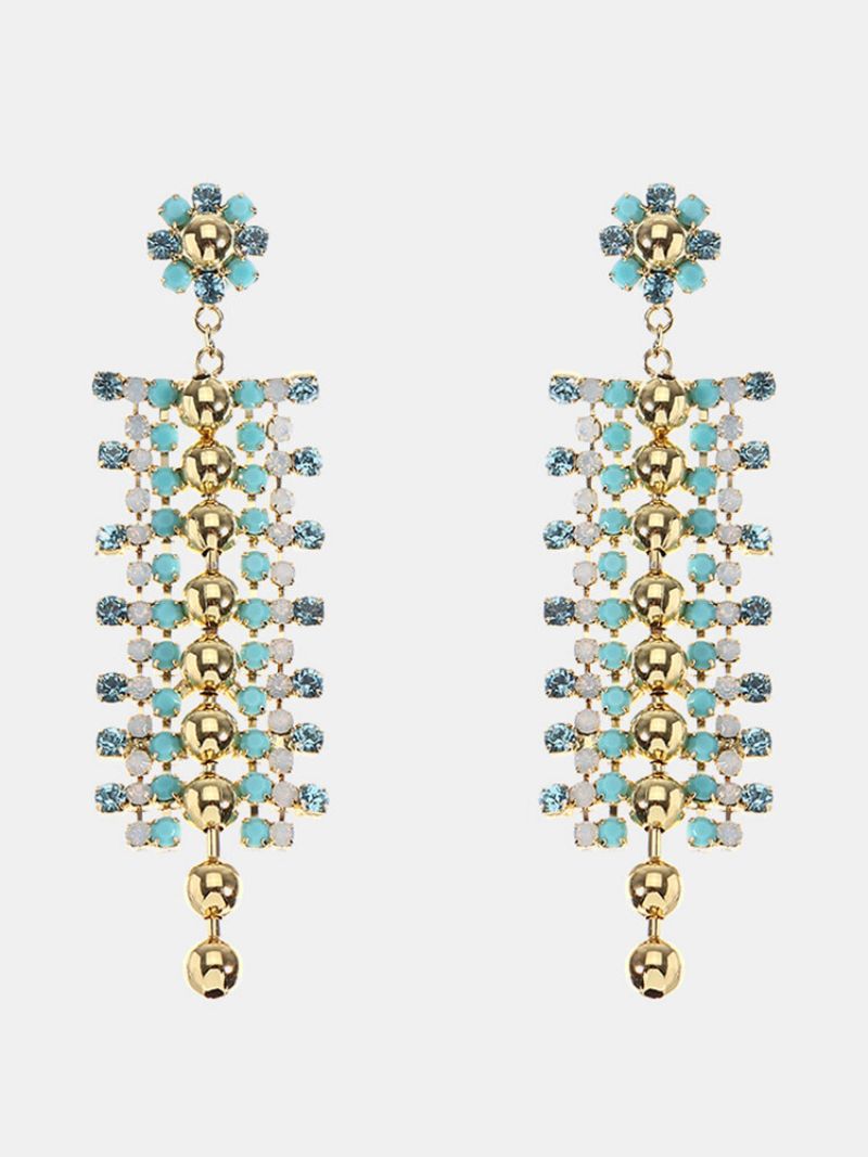 Jassy® Bohemian White Opal Pacific Rhinestones Rese Naušnice Poklon Za Žene