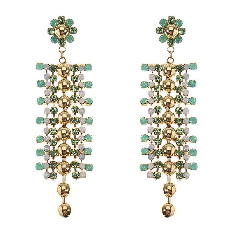 Jassy® Bohemian White Opal Pacific Rhinestones Rese Naušnice Poklon Za Žene