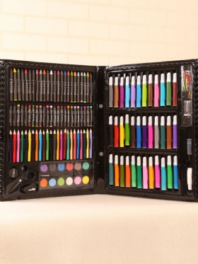 150 Komada Dječje Školske Olovke U Boji Umjetnički Set Alata Za Crtanje I Slikanje Bojice Akvarel Poklon Kutija Paket