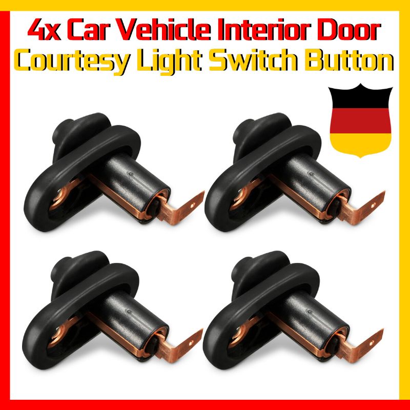 1pc Universale Auto Interno Porta Cortesia Light Lamp Switch Button Parte Nero