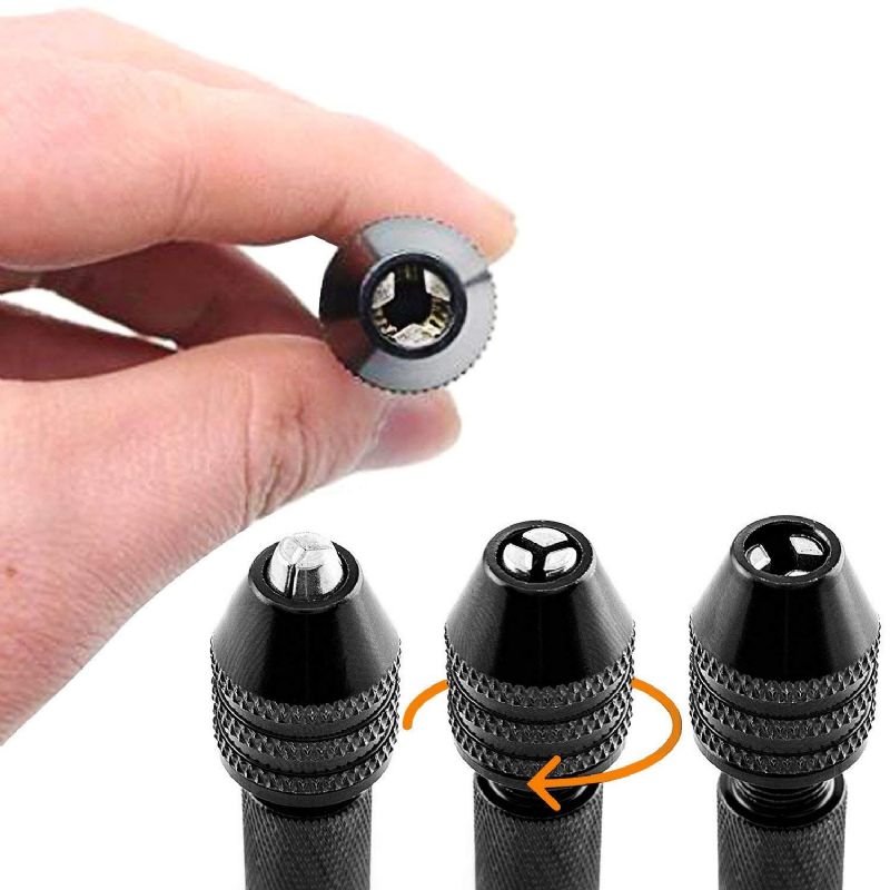 Drillpro Precision Pin Vise Ručna Bušilica S 10 Spiralnih Svrdla Rotacijski Alat Izvrstan Za Modele I Hobije