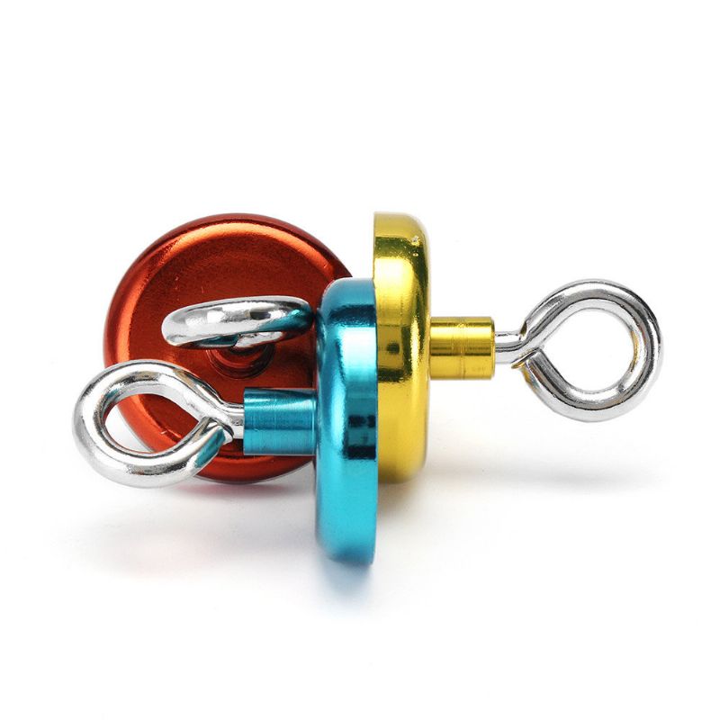 Effetool 42 mm 68 Kg Neodimijski Magnet Za Oporavak Detektor Metala S Kukom Za Kandže Crveni/žuti/plavi