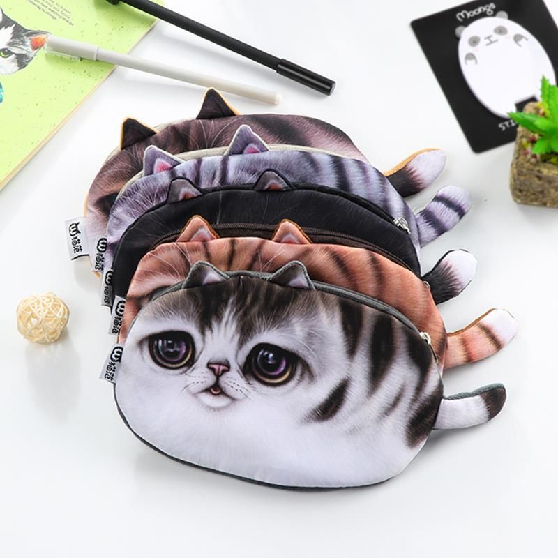 Emulational Kawaii Cats Pernica S Patentnim Zatvaračem Torba Za Olovke Velikog Kapaciteta Kreativna Slatka Kutija Za