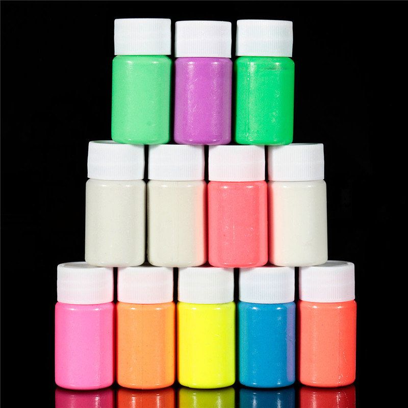 Glow In Dark Paint Black Light Night Fluorescent Uv Ultraviolet Super Bright Art