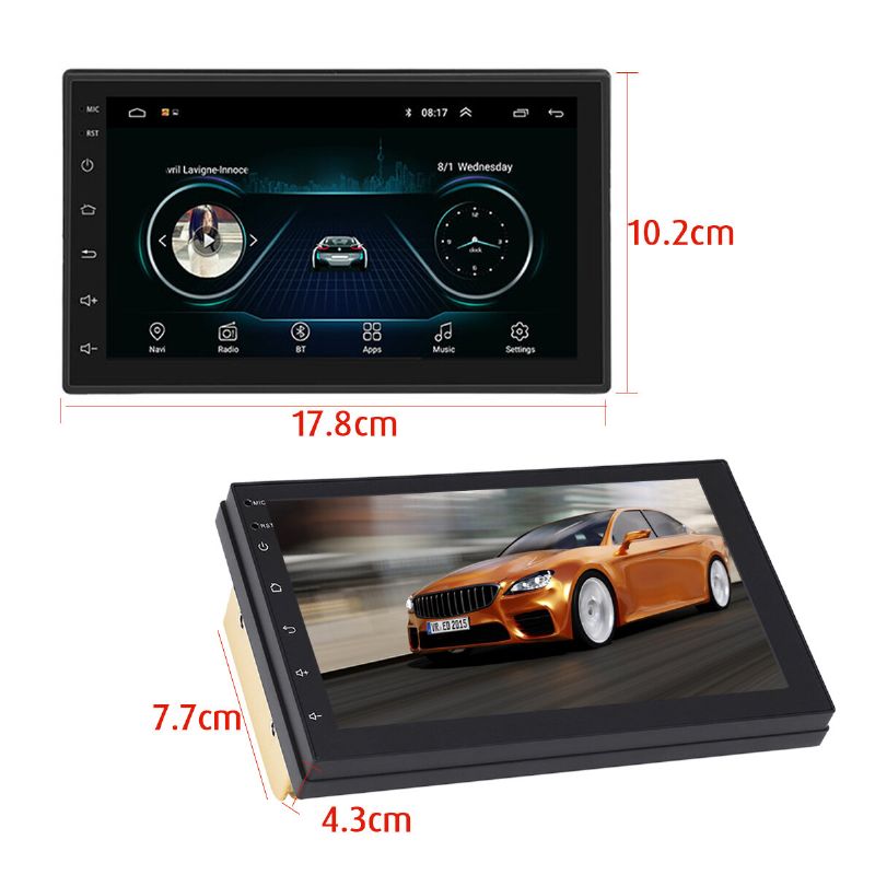 Imars 7 Inča 2 Din Za Android 8.0 Auto Stereo Radio Mp5 Player 2.5d Zaslon Gps Wifi Bluetooth Fm Sa Stražnjom Kamerom