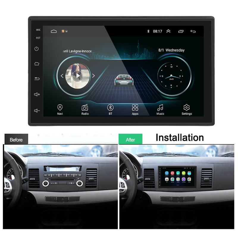 Imars 7 Inča 2 Din Za Android 8.0 Auto Stereo Radio Mp5 Player 2.5d Zaslon Gps Wifi Bluetooth Fm Sa Stražnjom Kamerom