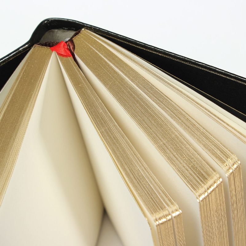 Klasične Retro Kožne Korice Golden Edge Notebook Dnevnik Sketchbook Debele Prazne Stranice