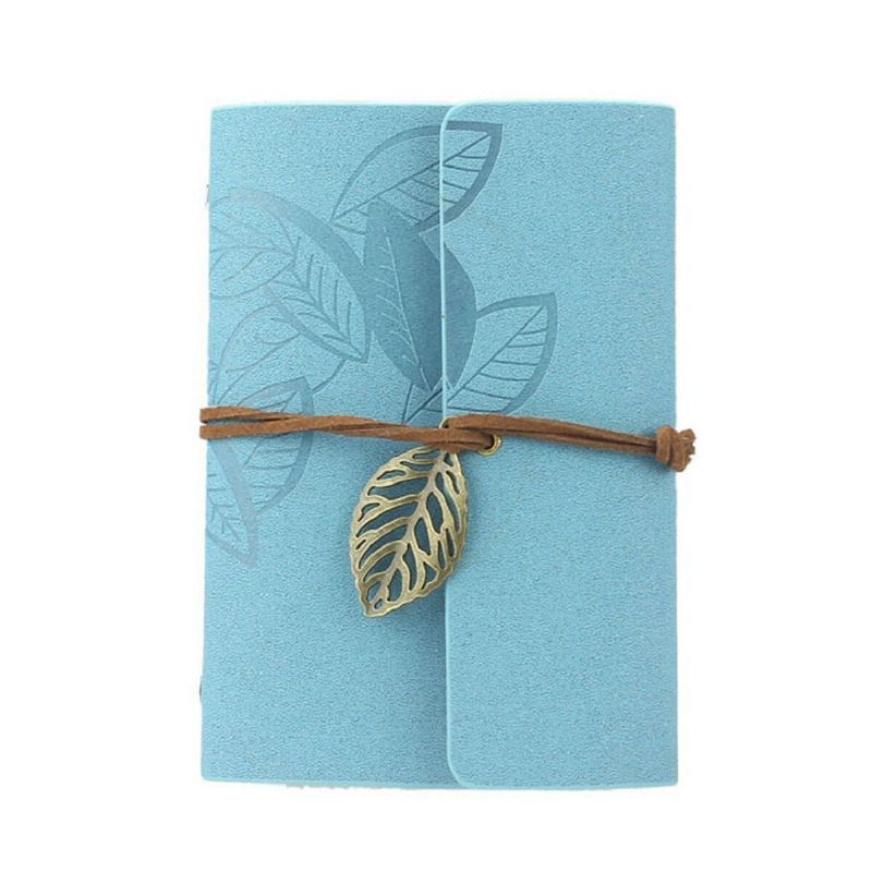 Meki Uvez Vintage Leaf Leather Blank Kraft Travel Journal Bilježnica Dnevnik Planer Darovi Za Djecu