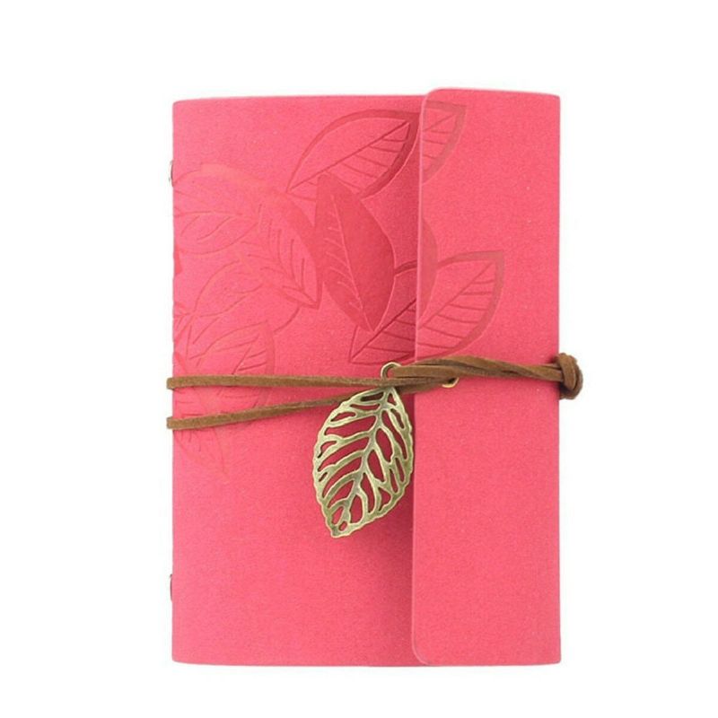 Meki Uvez Vintage Leaf Leather Blank Kraft Travel Journal Bilježnica Dnevnik Planer Darovi Za Djecu