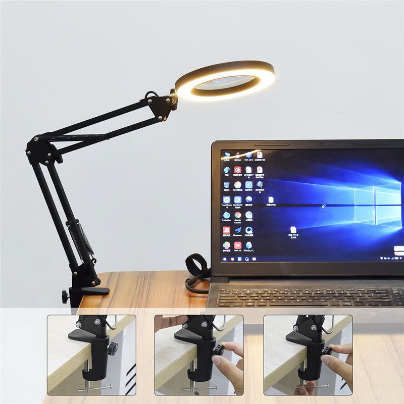 Usb Led Povećalo 3 Boje Osvijetljeno Lampa Lupa Čitanje/prerada/lemljenje