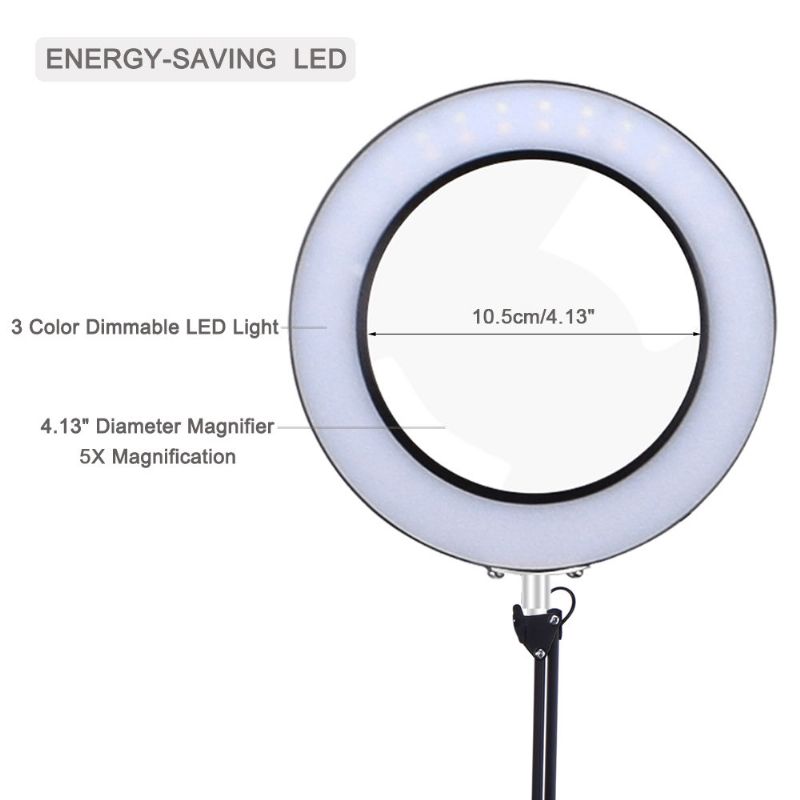 Usb Led Povećalo 3 Boje Osvijetljeno Lampa Lupa Čitanje/prerada/lemljenje