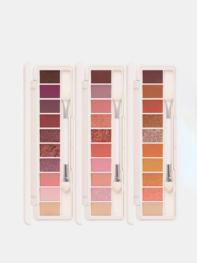 10 Boja Paleta Sjenila Conceler Matte Shimmer Glitter Vodootporno Sjenilo U Prahu