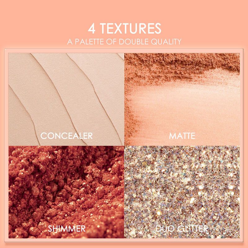 10 Boja Paleta Sjenila Conceler Matte Shimmer Glitter Vodootporno Sjenilo U Prahu