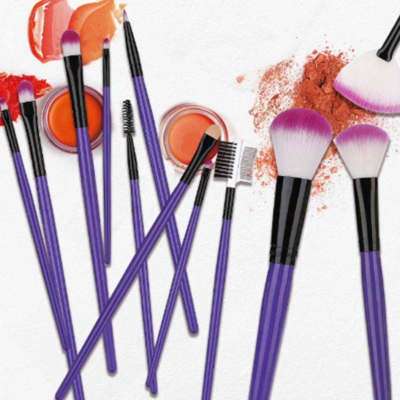 12pcs Set Četkica Za Šminkanje Kistovi Za Šminku Za Sjenilo Korektor Eyeliner Četka Za Miješanje Obrva Kozmetički Alat