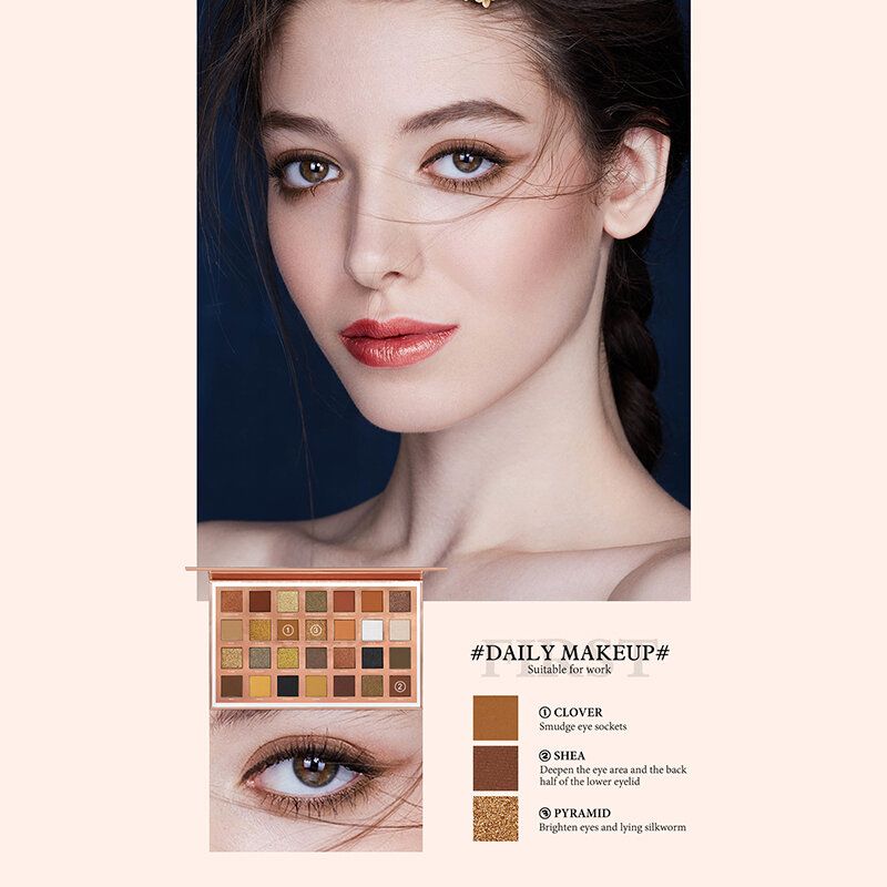 28 Colours Velvet Eyeshadow Palette Prijenosna Vodootporna Fina Svilenkasta Gola Sjenila U Prahu