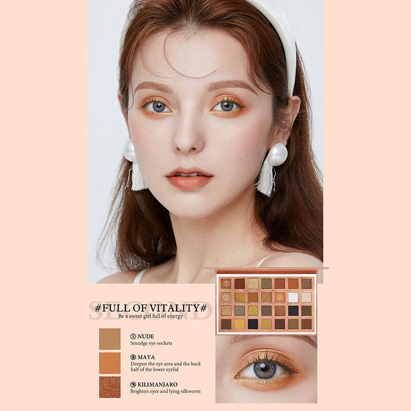 28 Colours Velvet Eyeshadow Palette Prijenosna Vodootporna Fina Svilenkasta Gola Sjenila U Prahu