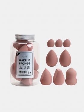 8 Kom/bočica Makeup Puff Beauty Eggs Mokro-suha Dvonamjenska Spužvasta Jaja