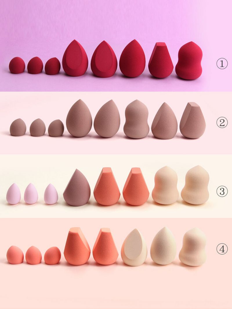 8 Kom/bočica Makeup Puff Beauty Eggs Mokro-suha Dvonamjenska Spužvasta Jaja