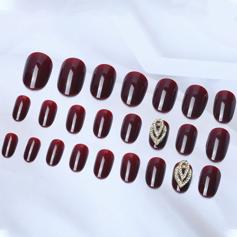 Al0011 Vearing Nail Art Rhinestone Red Fake Patch Naljepnica Gotov Komad Za Nokte Tool Za