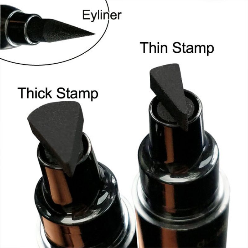 cmaadu Double Head Eyeliner Stamp Pen Black Liquid Super Cat Style Point Make Up Tools