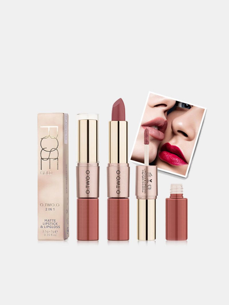 Double-head Natural Dugotrajni Ruž Za Usne Non-stick Cup Matte Lip Gloss 2u1 Ruž Za Šminka Za