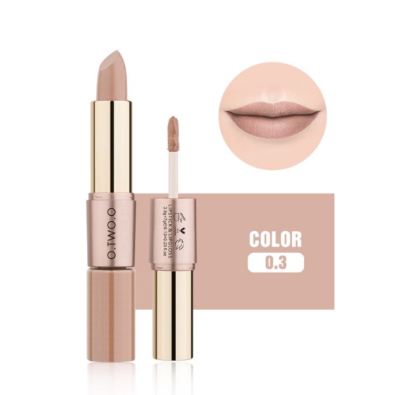 Double-head Natural Dugotrajni Ruž Za Usne Non-stick Cup Matte Lip Gloss 2u1 Ruž Za Šminka Za