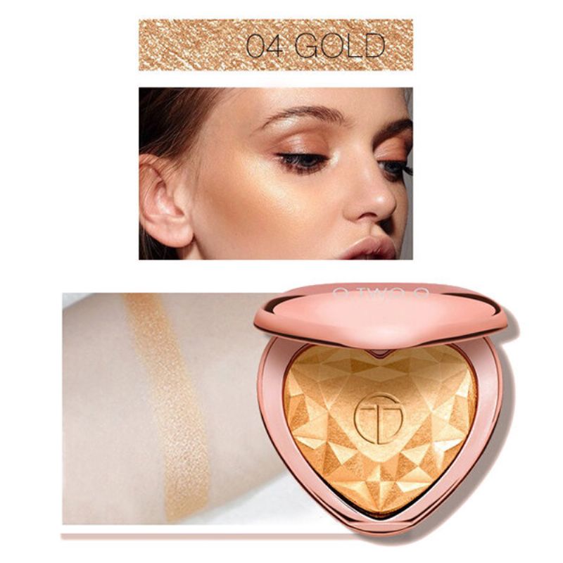 Heart Shimmer Highlighters Palette Trajni Sjaj Hajlater U Prahu Za 3d Šminku Lica