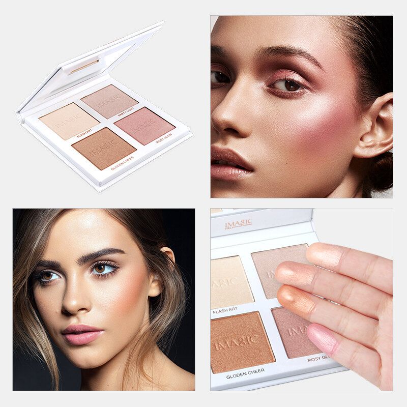 Imagic 4colors Highlighter Powder Palette Shimmer Contouring Highlight Face Bronzer Puder Za Šminku