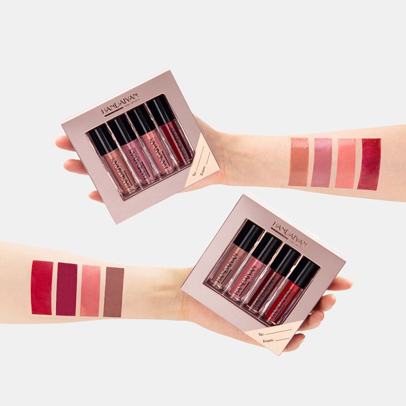 Kompleti Tekućih Sjajila Za Usne Od 4 Komada Prirodna Hidratantna Krema Vodootporna Neljepljiva Čašica Matte Mirror Lip Glaze Kit