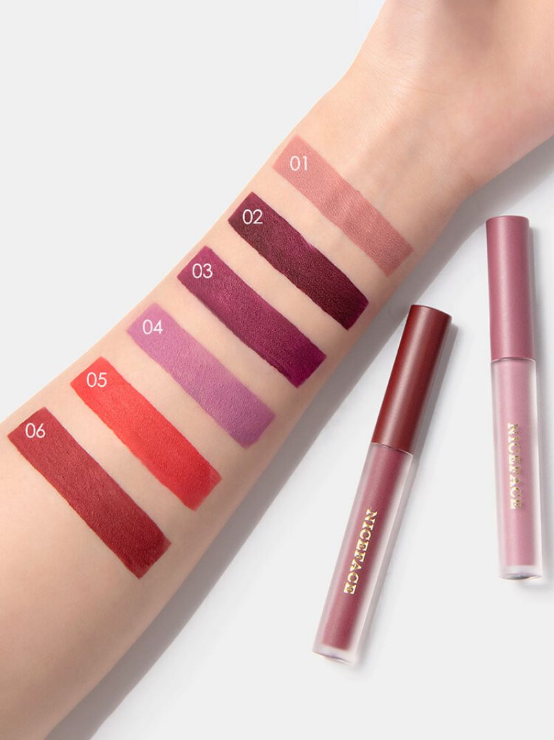 Matte Lip Glaze Set Od 6 Komada Baršunasta Neljepljiva Čašica Vodootporno Sjajilo Za Usne Šminka Za