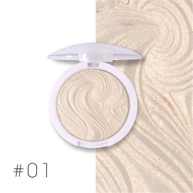 Miss Rose Face Highlighter Palette Make Up Waterproof White Gold Shimmer Brighten Powder Glow Kit