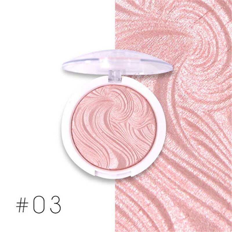 Miss Rose Face Highlighter Palette Make Up Waterproof White Gold Shimmer Brighten Powder Glow Kit