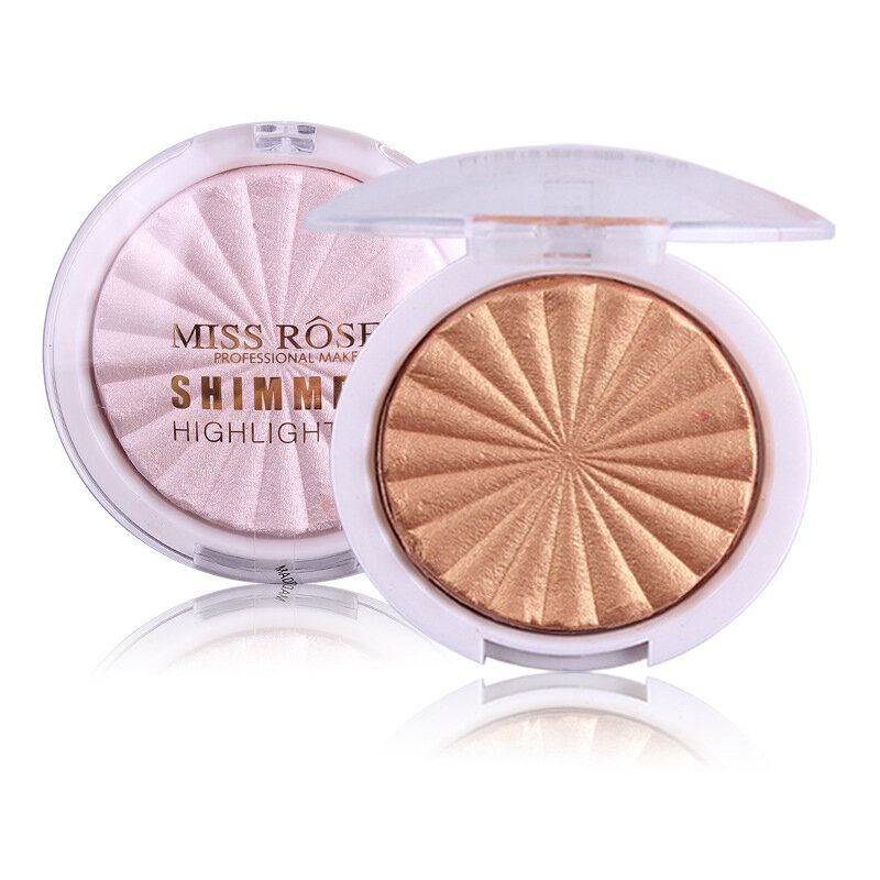 Miss Rose Highlighter Paleta Šminke White Gold Shimmer Glow Osvjetljujući Puder Highlighteri Kozmetika