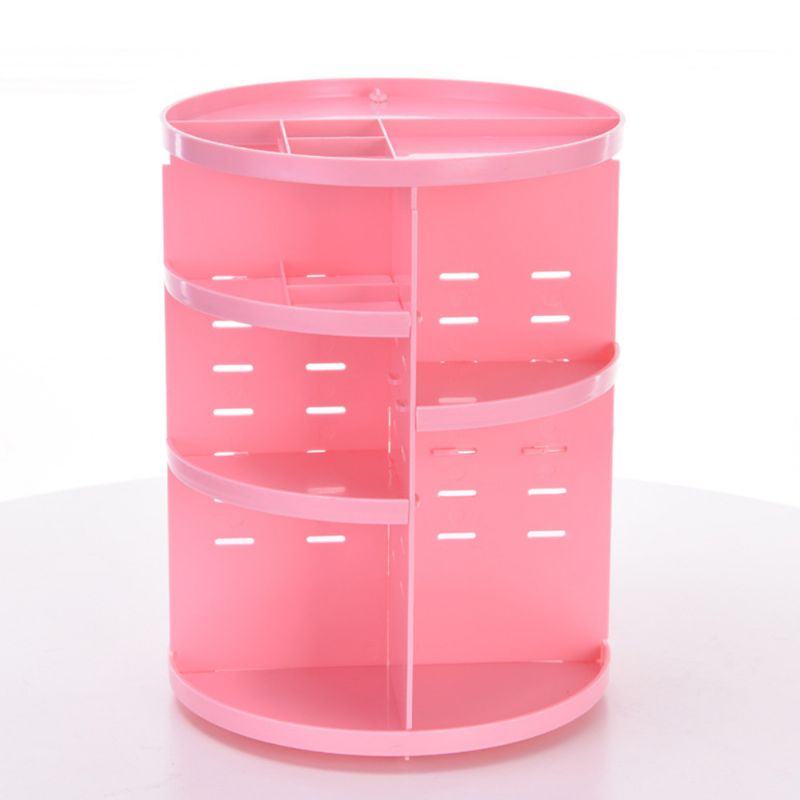 Plastična Kozmetička Kutija S Policom Za Pohranu Proizvoda Za Njegu Kože Rotacijom Od 360 Stupnjeva