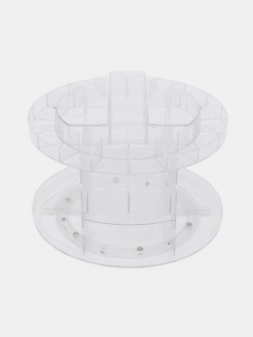 Prozirni Plastični Organizator Za Pohranu Kozmetičkih Parfema Za Lakove Za Nokte Koji Se Okreću Za 360 Stupnjeva