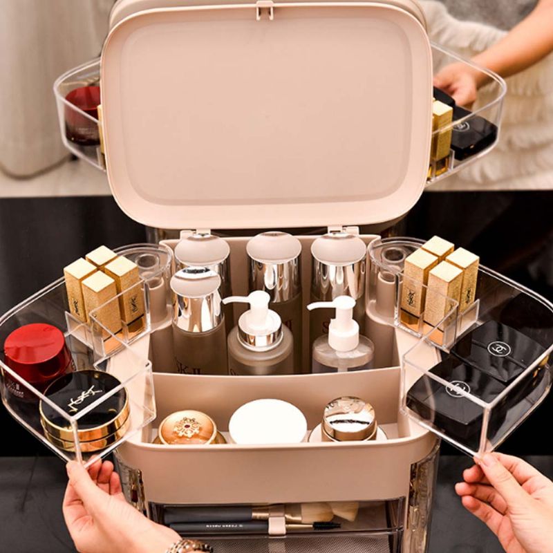 Rotirajuća Kutija Za Pohranjivanje Kozmetike Odjeljci Za Nakit Otporna Na Prašinu Za Organizator Šminke