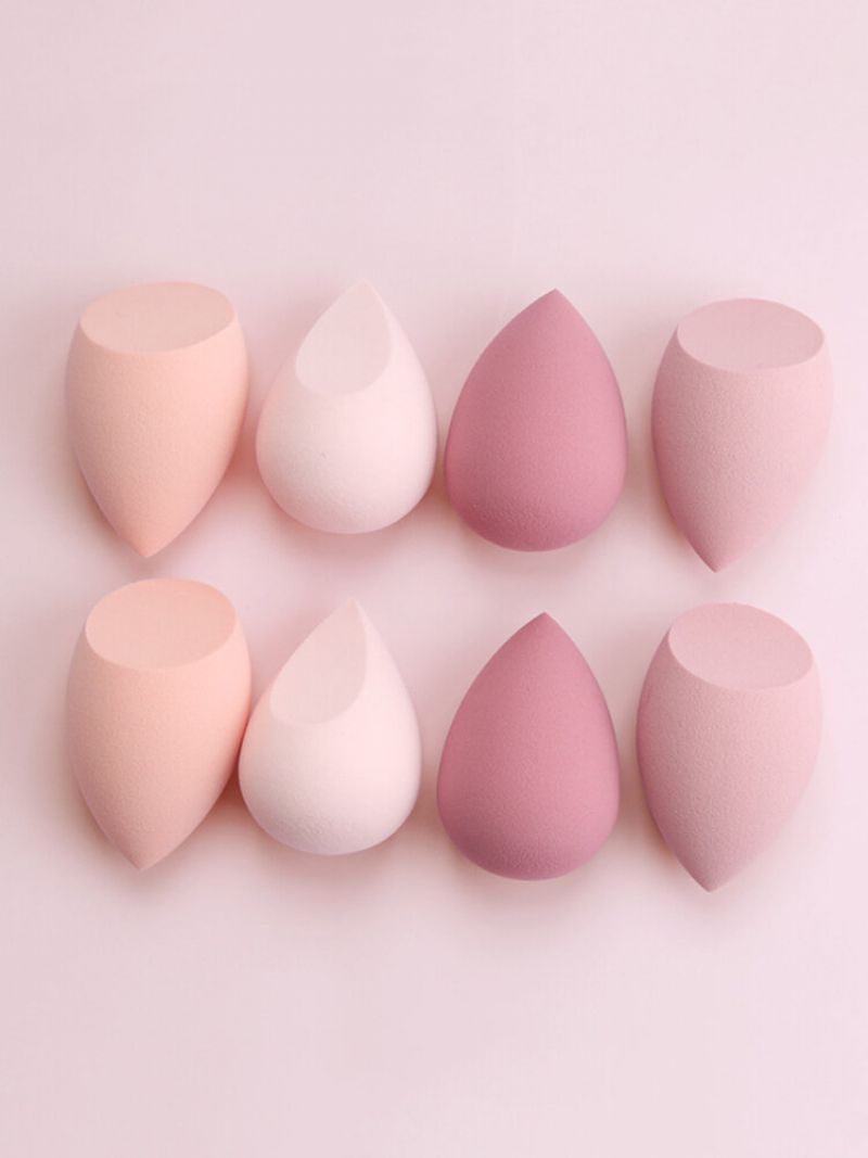 Set Od 8 Komada Beauty Eggs Mokro-suhi Dvonamjenski Puder U Prahu Rumenilo U Pufnu