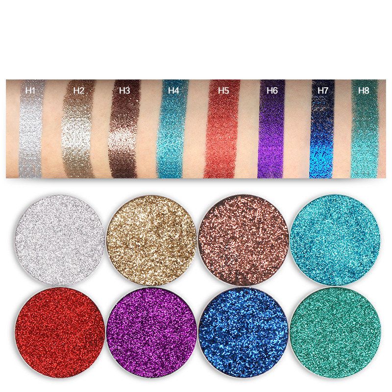 Tz Pressed Glitters Single Eyeshadow Diamond Rainbow Eyes Make Up Kozmetika