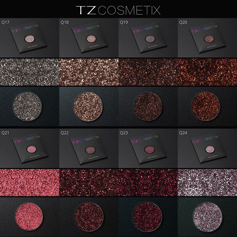 Tz Pressed Glitters Single Eyeshadow Diamond Rainbow Eyes Make Up Kozmetika