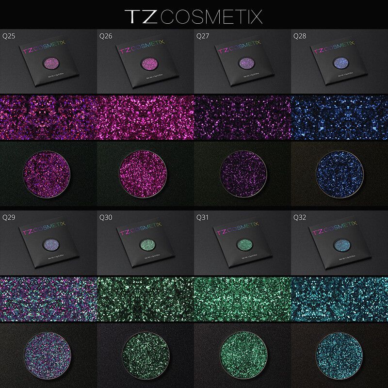 Tz Pressed Glitters Single Eyeshadow Diamond Rainbow Eyes Make Up Kozmetika