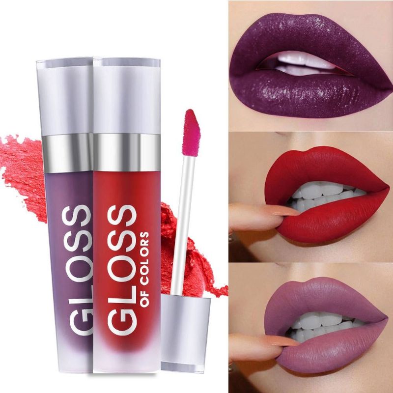 Velvet Matte Dugotrajna Glazura Za Usne Pearlescent Glitter Lip Gloss Anti-stick Cup Tekući Ruž Za