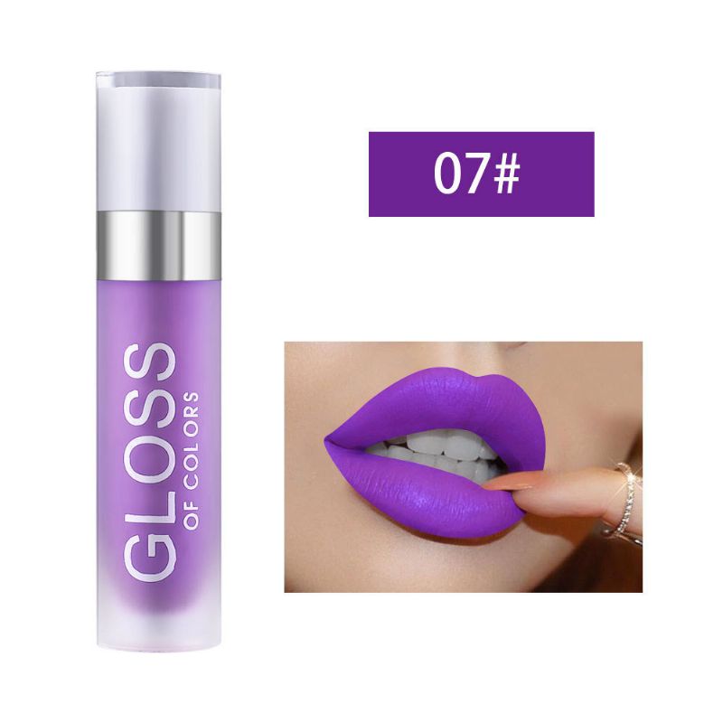 Velvet Matte Dugotrajna Glazura Za Usne Pearlescent Glitter Lip Gloss Anti-stick Cup Tekući Ruž Za