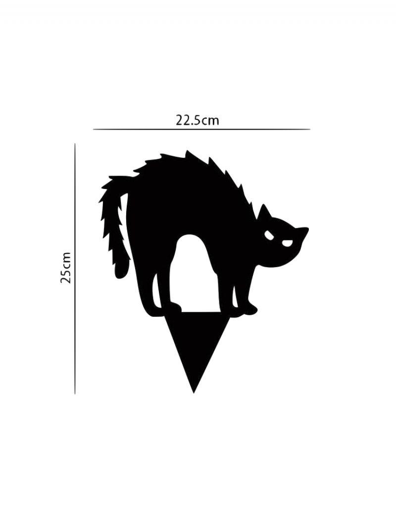 1 Kom Akrilne Kartice Za Umetanje U Ogradu Travnjaka U Obliku Crne Mačke Za Uređenje Vrta Na Otvorenom